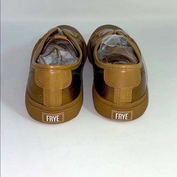 Frye ‘Gia’ Canvas Low‎ Lace Sneaker (BRONZE) - Picture 3 of 13
